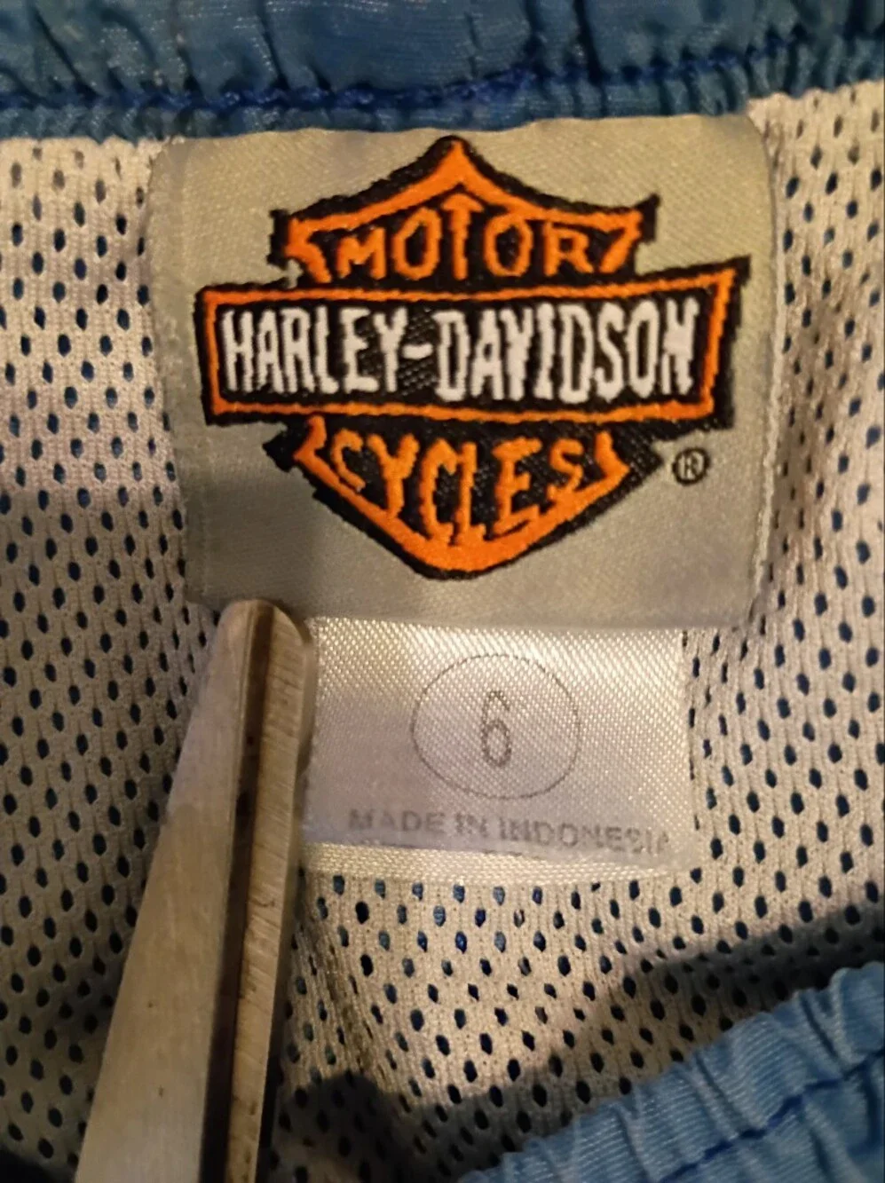Harley-Davidson light blue embroidered